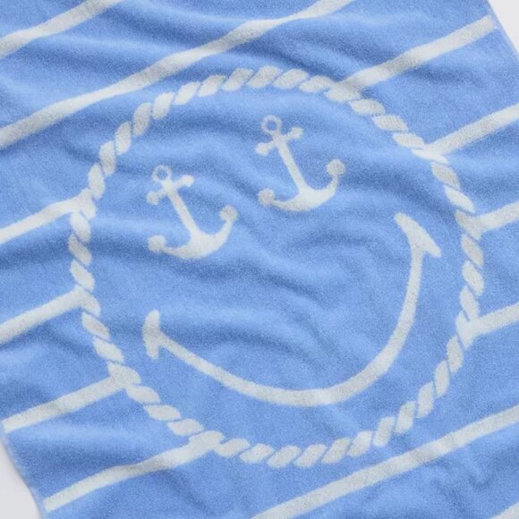 NWT Aerie Jacquard Beach Towel in Blue Ocean Sky - Picture 3 of 3